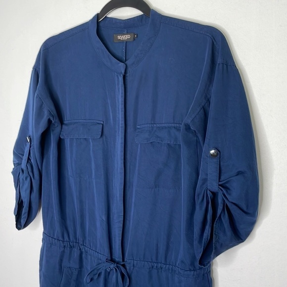 SOAKED in luxury Demi navy viscose blend jumpsuit - Picture 4 of 12